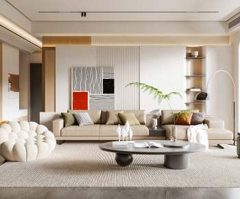 Wabi-sabi Style A Living Room-ID:996049883