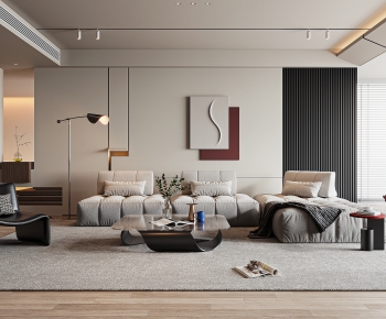 Modern Wabi-sabi Style A Living Room-ID:114795928