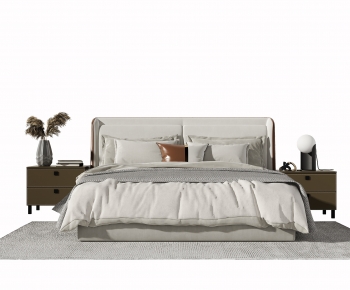 Modern Double Bed-ID:687338111