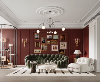 French Style A Living Room-ID:748447906
