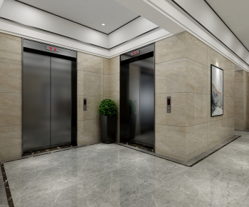 Modern Office Elevator Hall-ID:868200063