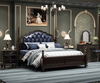 American Style Double Bed-ID:401238923
