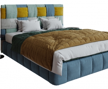 Modern Double Bed-ID:619955062
