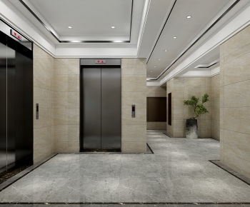 Modern Office Elevator Hall-ID:701179538