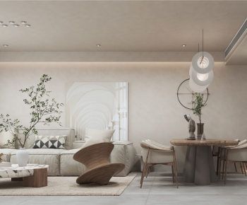 Wabi-sabi Style A Living Room-ID:378381012