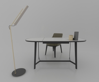 Modern Computer Desk And Chair-ID:569107065