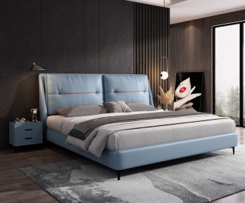 Modern Double Bed-ID:450849574