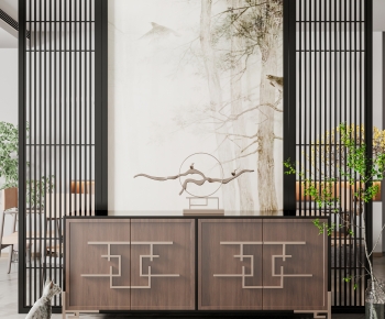 New Chinese Style Entrance Cabinet-ID:305972106