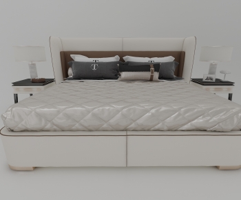 Modern Double Bed-ID:874480019