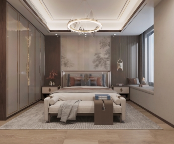 New Chinese Style Bedroom-ID:720360995