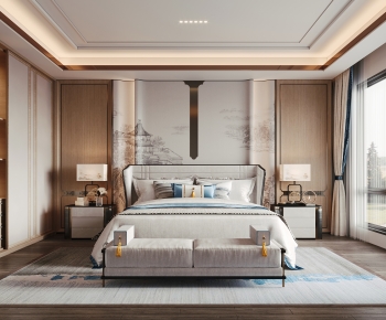 New Chinese Style Bedroom-ID:568109047