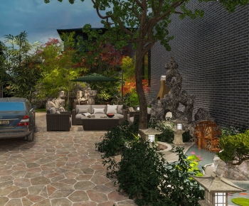 New Chinese Style Courtyard/landscape-ID:383780965
