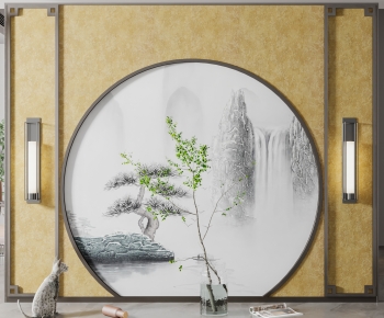 New Chinese Style TV Wall-ID:151017903