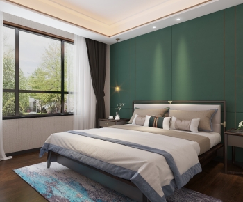 New Chinese Style Bedroom-ID:989644059