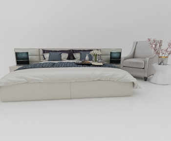 Modern Double Bed-ID:749174122