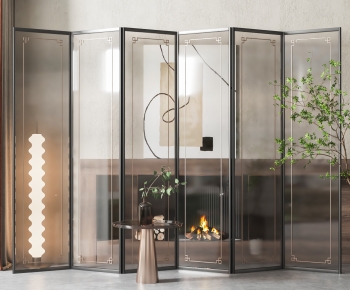 New Chinese Style Glass Screen Partition-ID:825483083