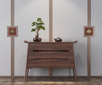 New Chinese Style Entrance Cabinet-ID:238280352