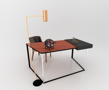 Modern Computer Desk And Chair-ID:738368037