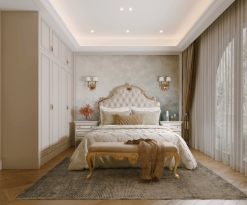 Simple European Style Bedroom-ID:163633119