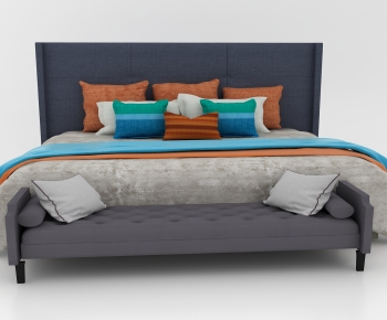 Modern Double Bed-ID:967679981