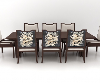 Southeast Asian Style Dining Table And Chairs-ID:619942902