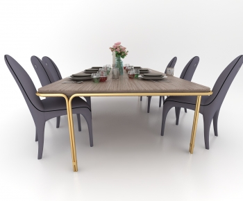 Southeast Asian Style Dining Table And Chairs-ID:405472996