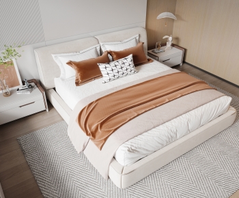 Modern Double Bed-ID:490888123