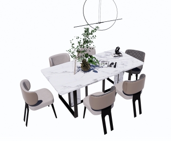 Modern Dining Table And Chairs-ID:963568934