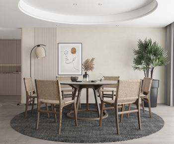 Nordic Style Wabi-sabi Style Dining Room-ID:320014005