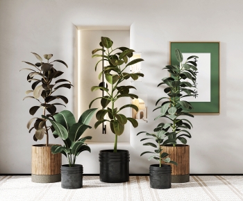 Modern Potted Green Plant-ID:908755066