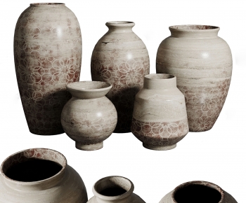 Wabi-sabi Style Clay Pot-ID:950639968