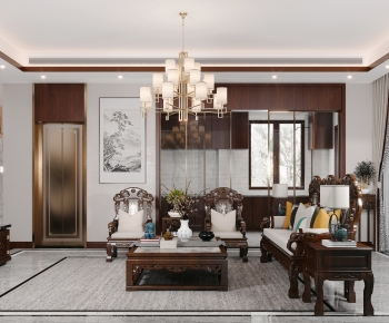 Chinese Style A Living Room-ID:466927055
