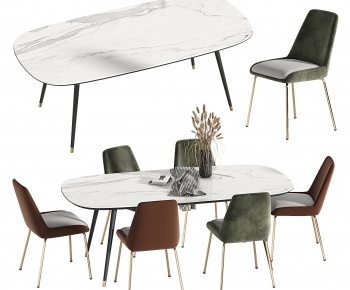 Modern Dining Table And Chairs-ID:864967115