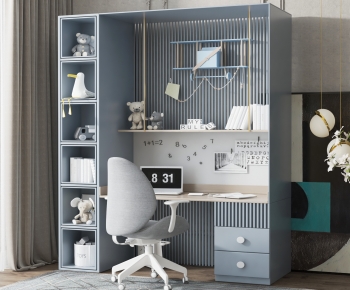 Modern Computer Desk And Chair-ID:771770956