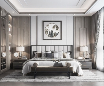 New Chinese Style Bedroom-ID:100414044