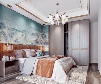 New Chinese Style Bedroom-ID:459305054