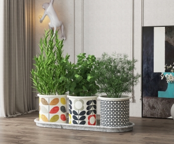 Modern Potted Green Plant-ID:995943073