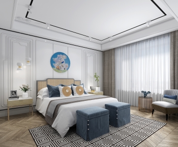 New Chinese Style Bedroom-ID:375293028