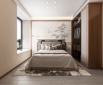 New Chinese Style Bedroom-ID:641096126
