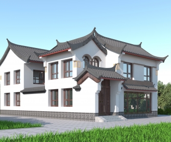 Chinese Style Villa Appearance-ID:528326034