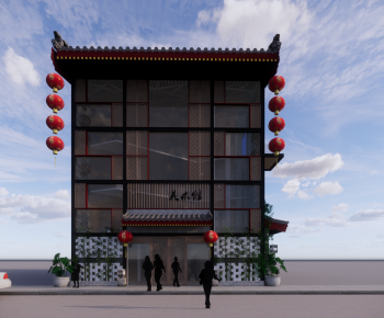 New Chinese Style Building Appearance-ID:112170938