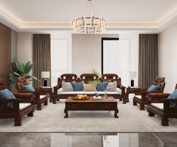 Chinese Style New Chinese Style A Living Room-ID:722155091