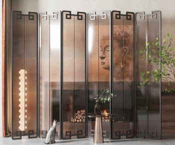 New Chinese Style Glass Screen Partition-ID:265259795