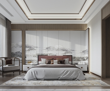 New Chinese Style Bedroom-ID:968895912