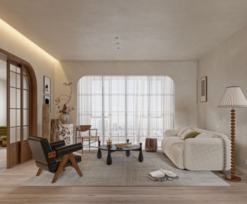Wabi-sabi Style A Living Room-ID:535569918