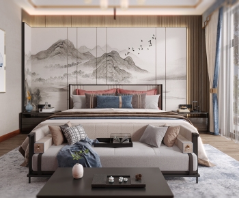 New Chinese Style Bedroom-ID:939992902