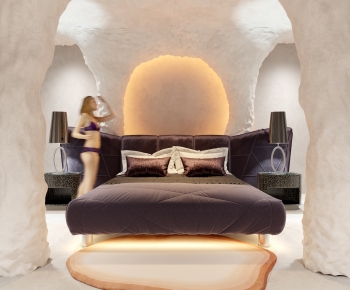 Modern Wabi-sabi Style Guest Room-ID:417038926