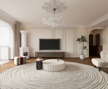 French Style A Living Room-ID:666429044