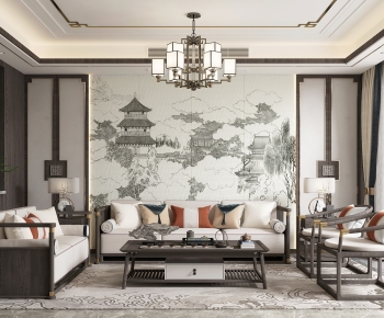 New Chinese Style A Living Room-ID:224711897