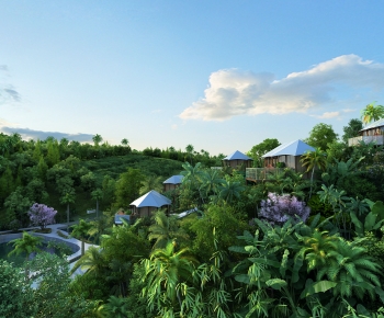 Southeast Asian Style Garden Landscape-ID:800565002